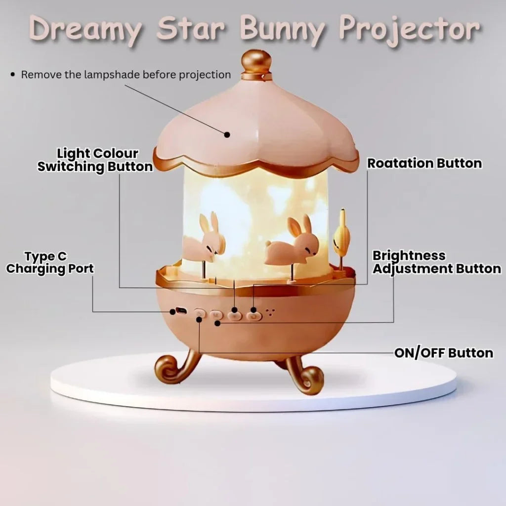 Cute Bunny Galaxy Star Projector