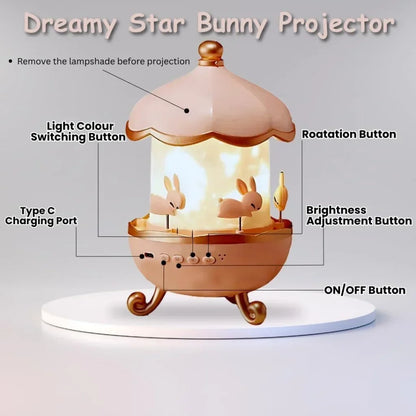Cute Bunny Galaxy Star Projector