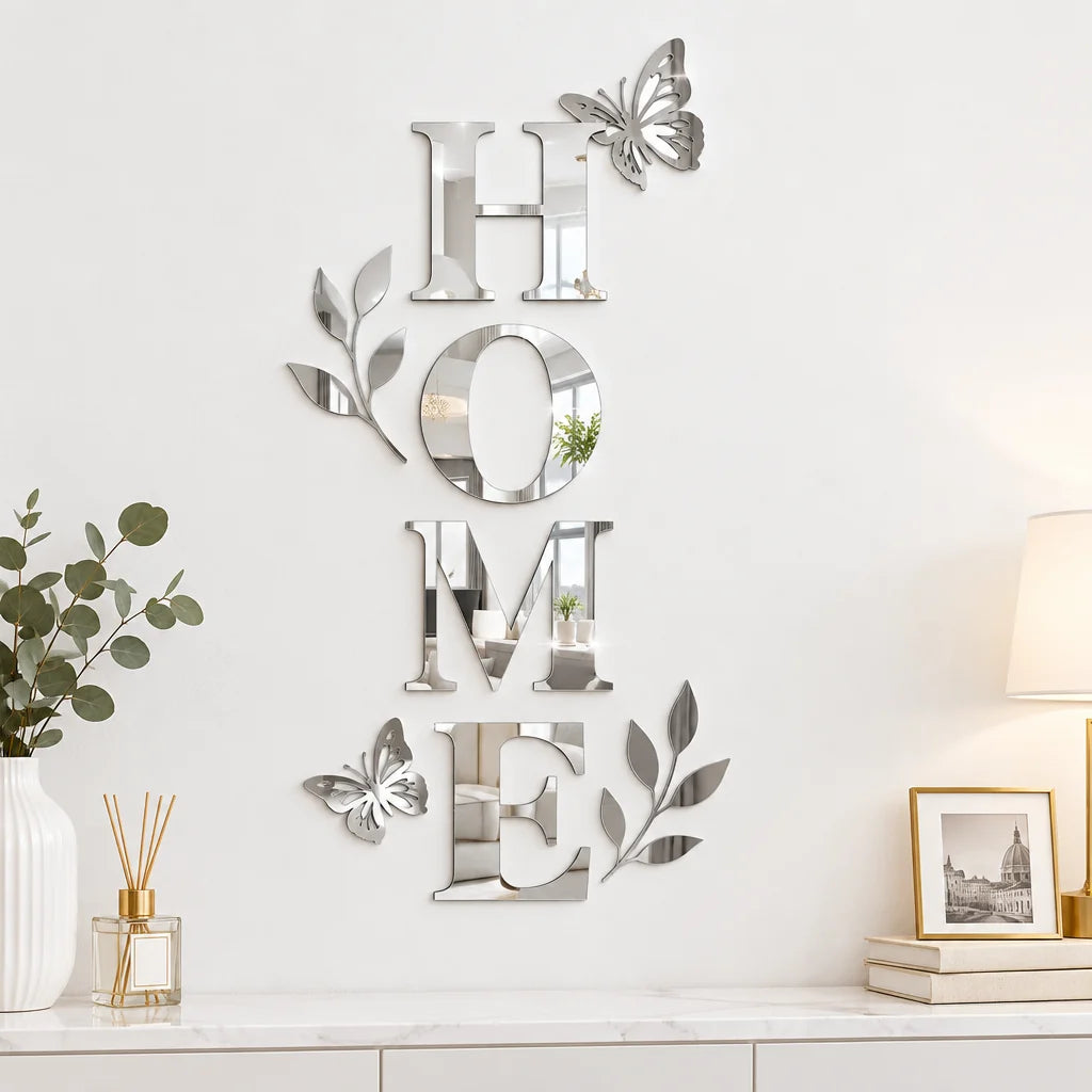 Home Sign Acrylic Mirror - Modern Home Decoration