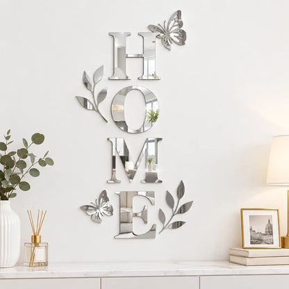 Home Sign Acrylic Mirror - Modern Home Decoration