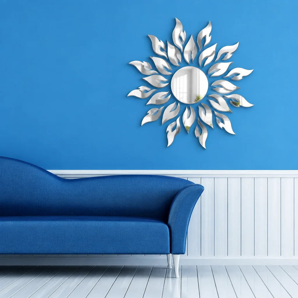 Sun Flame 3D Acrylic Wall Mirror